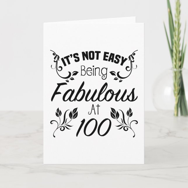Fabulous 100. Geburtstag Karte (Vorderseite)