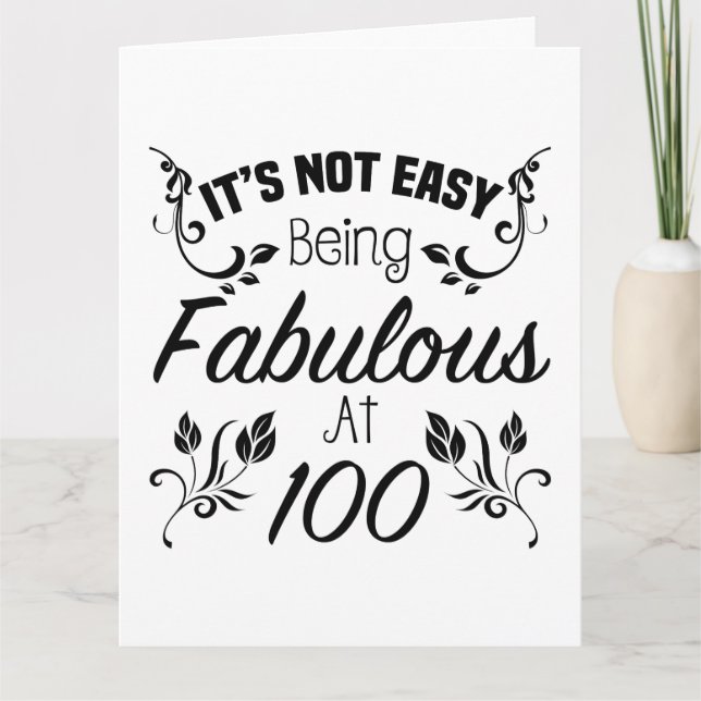 Fabulous 100. Geburtstag Karte (Vorderseite)