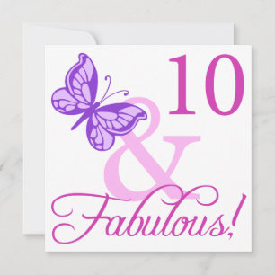Fabulous 10. Geburtstag Karte