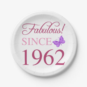 Fabulous 1962 Women’s 60 th Birthday Pappteller