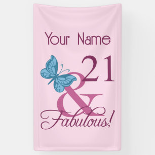 Fabulous 21. Geburtstag Banner