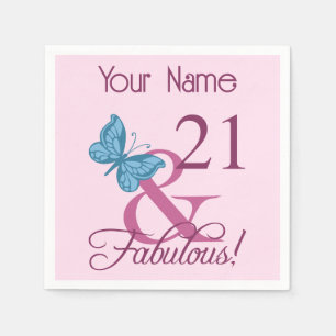 Fabulous 21. Geburtstag Serviette