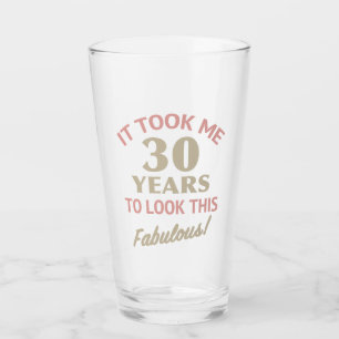 Fabulous 30. Geburtstag Glas