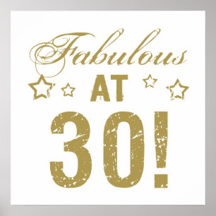 Fabulous 30. Geburtstag Poster