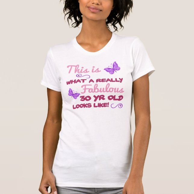 Fabulous 30. Geburtstag T-Shirt (Vorderseite)