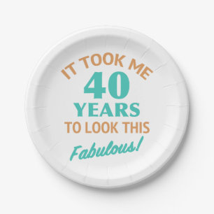 Fabulous 40. Geburtstag Pappteller