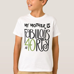 Fabulous 40 grüne personalisierbare Kids T - Shir T-Shirt