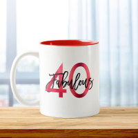Fabulous 40. | Moderner Eleganter Chic Rot Geburts