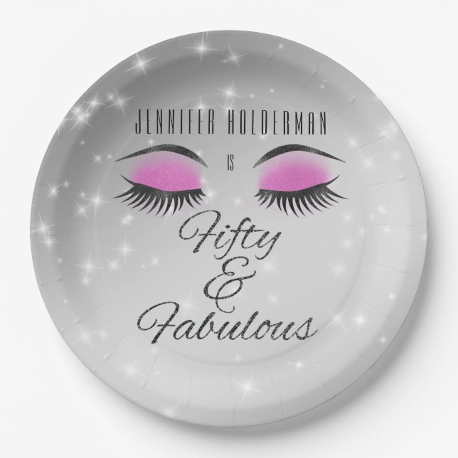 Fabulous 50 Black Pink Glam Eyes Paper Teller (Vorderseite)