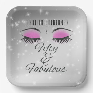 Fabulous 50 Black Pink Glam Eyes Paper Teller