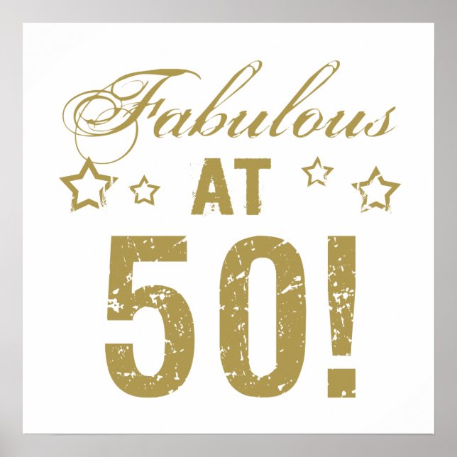 Fabulous 50. Geburtstag Poster (Vorne)