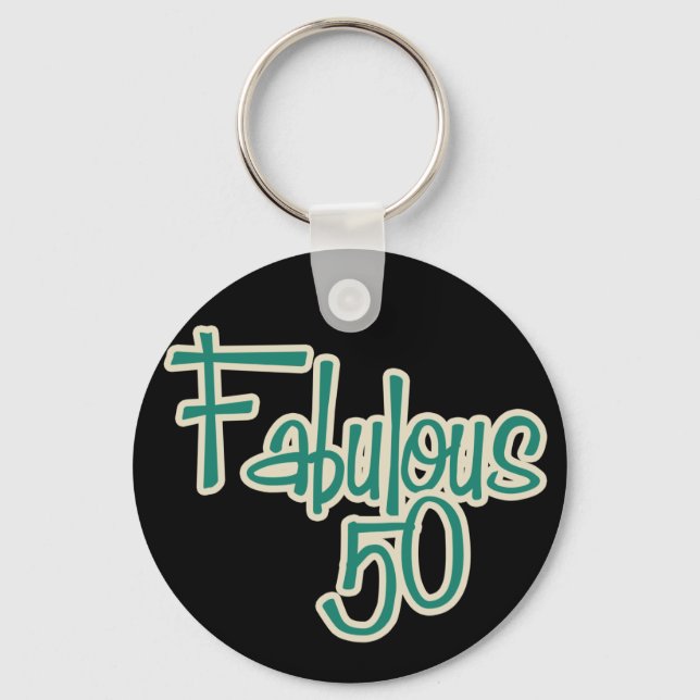 Fabulous 50. Geburtstag Schlüsselanhänger (Vorderseite)