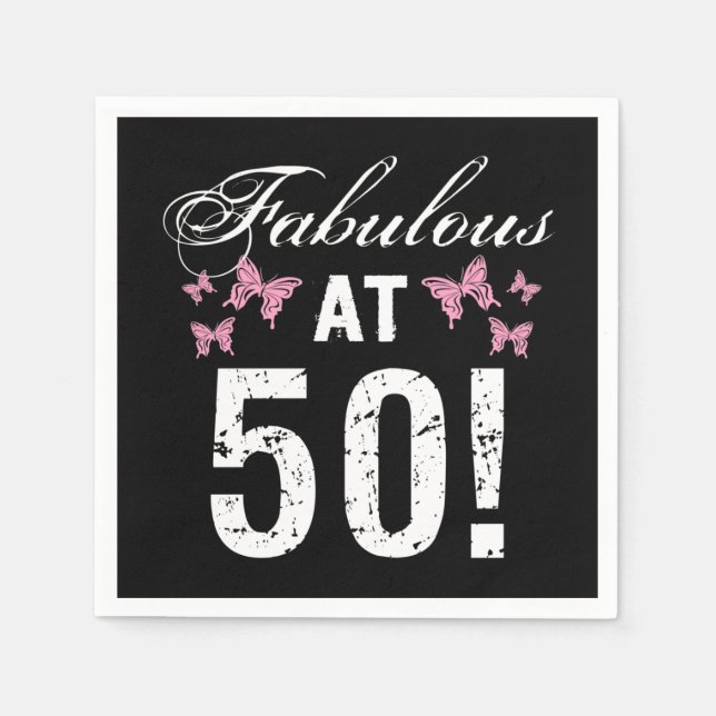 Fabulous 50. Geburtstag Serviette (Vorderseite)