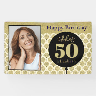 Fabulous 50 Gold Geburtstag Banner