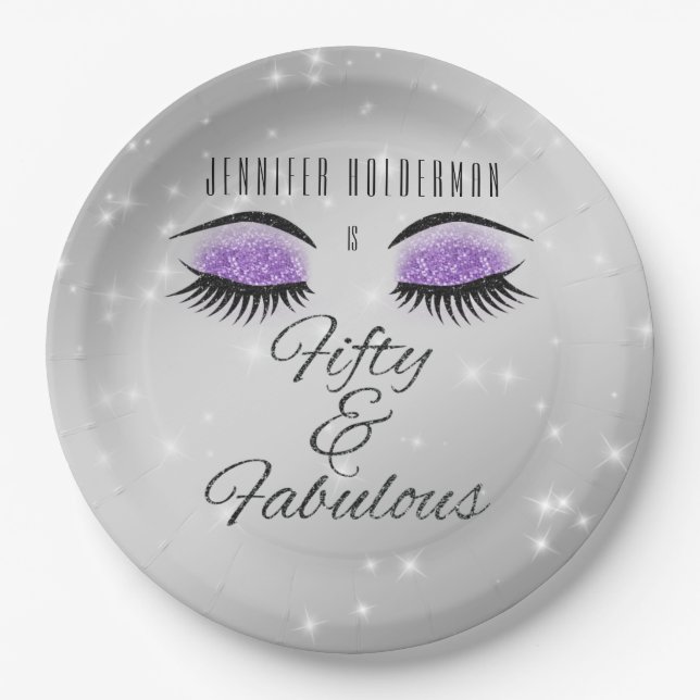 Fabulous 50 Lila Glam Eyes Paper Teller (Vorderseite)