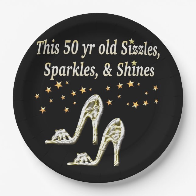 FABULOUS 50. SILBER SHOE QUEEN PAPPTELLER (Vorderseite)
