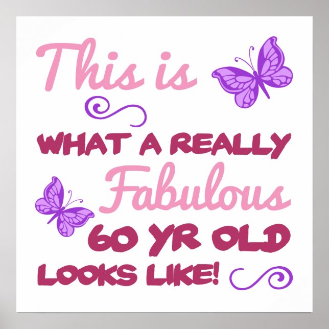 Fabulous 60. Geburtstag Poster (Vorne)