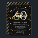 Fabulous 60. | Moderne stilvolle Goldene Geburtsta Einladung<br><div class="desc">Feiern Sie Ihre fabelhafte 60. Geburtstagsfeier mit diesen modernen,  eleganten Party Einladungen mit Pinselhandschrift und Imitaten in goldfarbenem/schwarzem Design,  stilvollem Design für Damen. Die Hintergrundfarbe kann unter "Weitere Anpassung" geändert werden. Teil der "Fabulous 60." Kollektion.</div>