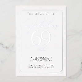 Fabulous 69 Elegant 69. Geburtstagsfoil Einladung