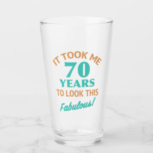 Fabulous 70. Geburtstag Glas