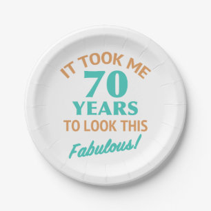 Fabulous 70. Geburtstag Pappteller