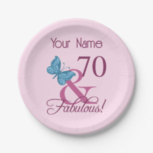 Fabulous 70. Geburtstag Pappteller
