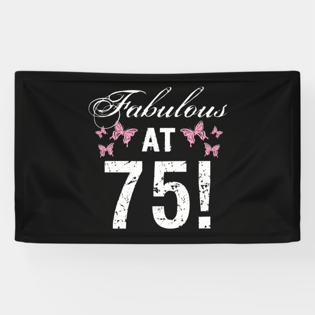 Fabulous 75. Geburtstag Banner (Horizontal)