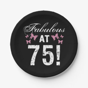 Fabulous 75. Geburtstag Pappteller