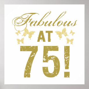 Fabulous 75. Geburtstag Poster