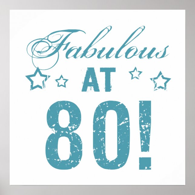 Fabulous 80. Geburtstag Poster (Vorne)