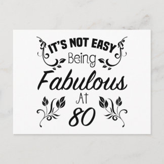 Fabulous 80. Geburtstag Postkarte