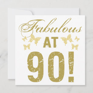 Fabulous 90. Geburtstag Karte