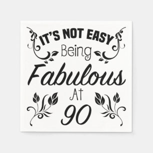 Fabulous 90. Geburtstag Serviette