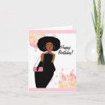 Fabulous African American Mother Happy Birthday Ca Karte<br><div class="desc">Schicken Sie diese schöne Happy Birthday Card an eine besondere Mutter. Dieses coole afroamerikanische Design besticht durch eine afrikanisch-amerikanische Dame mit einem schwarzen Abend und einem verschlungenen Afro.</div>
