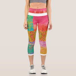 Fabulous Aztec Design2 Capri Leggings