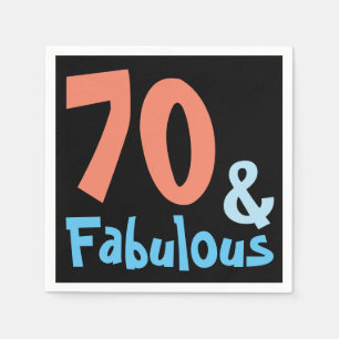 Fabulous Black Birthday Party Serviette