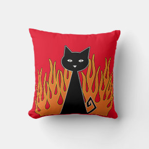 Fabulous Black Cat Throw Kissen
