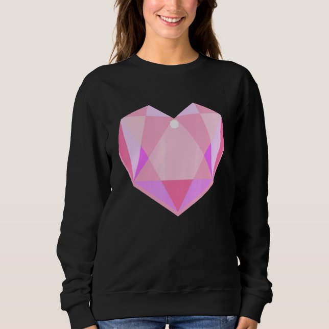 Fabulous Bling Rhinestone Style Hear Sweatshirt (Vorderseite)