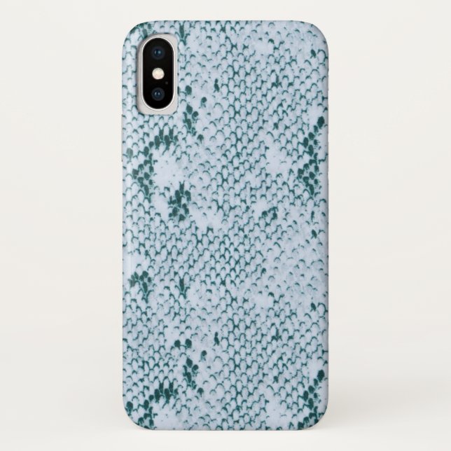Fabulous Blue und White Snakeskin Case-Mate iPhone Hülle (Rückseite)