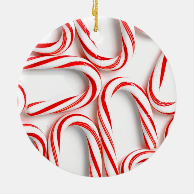 Fabulous Christmas Candy Canes Keramikornament (Hinten)