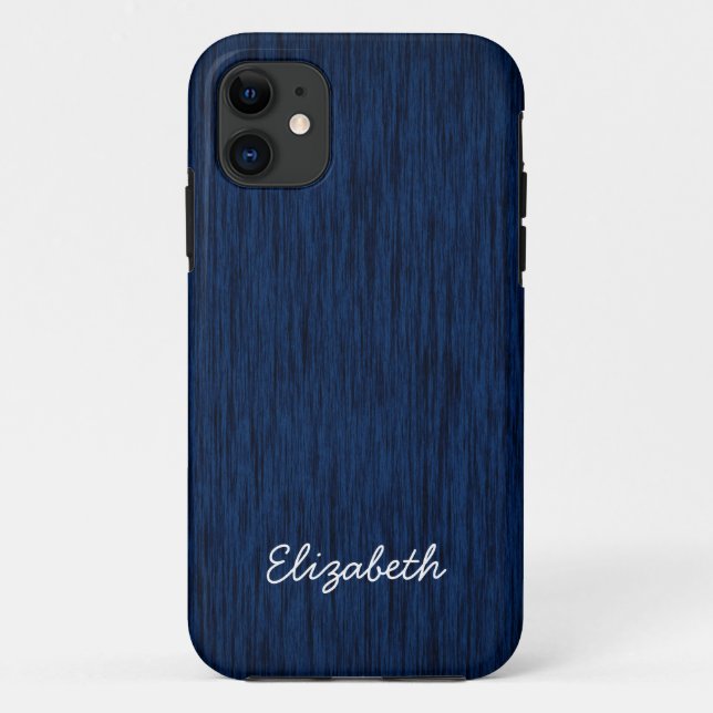 Fabulous Dark Blue Wood Case-Mate iPhone Hülle (Rückseite)
