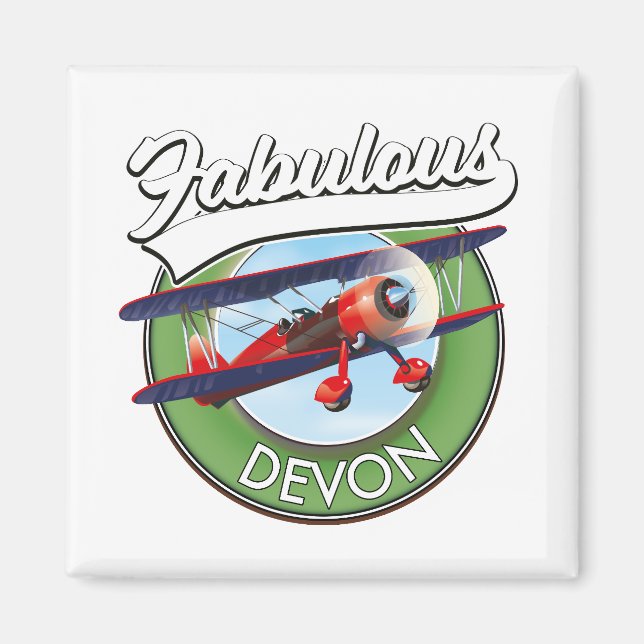 Fabulous Devon Reise Patch. Magnet (Vorne)