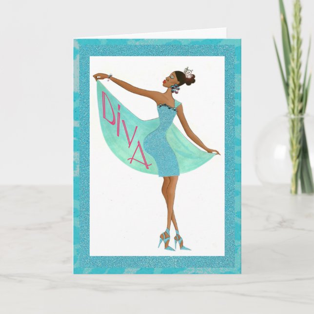 "Fabulous Diva"-Karte Karte (Vorderseite)