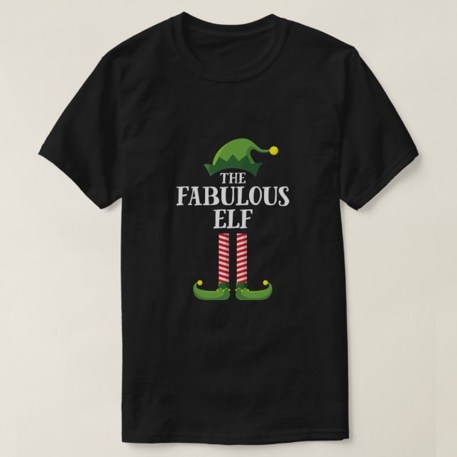 Fabulous Elf Matching Family Group Weihnachtsfeier T-Shirt (Design vorne)