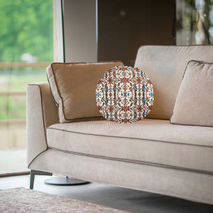 Fabulous Fall and Blue Rundes Kissen