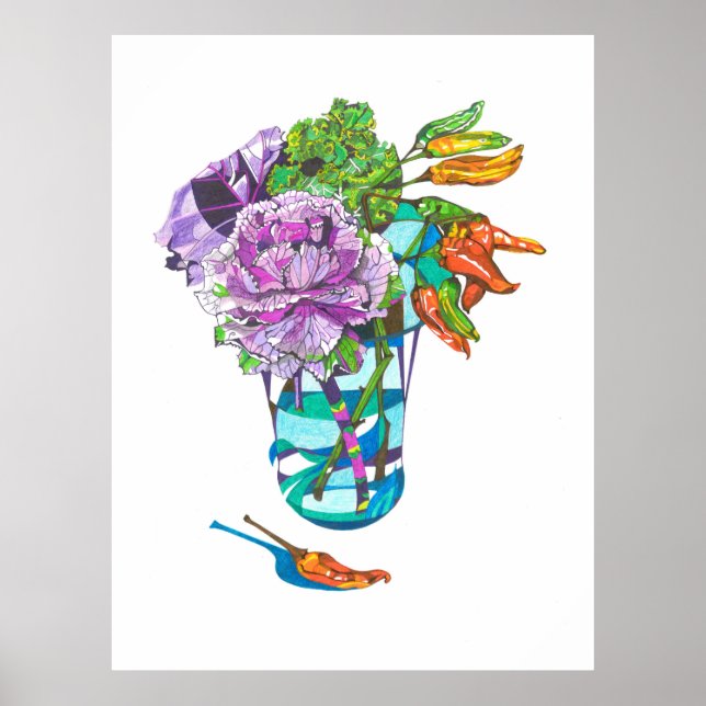 Fabulous Fall Vegetal Bouquet Poster (Vorne)