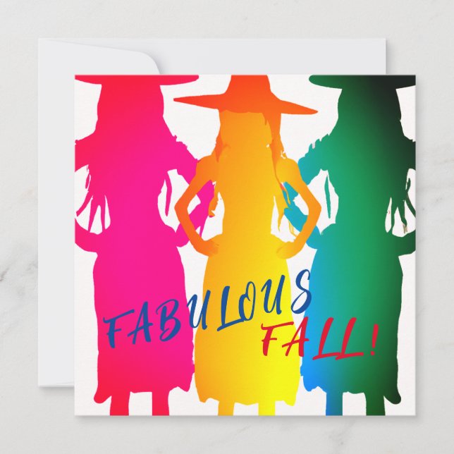 FABULOUS FALL WITCHES FEIERTAGSKARTE (Vorderseite)