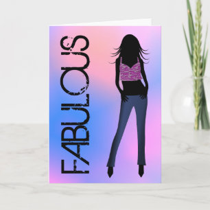 Fabulous Fashion Diva Begrüßung Geburtstagskarten Karte