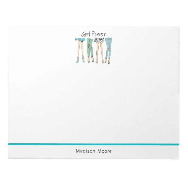 Fabulous Feet "Girl Power" Notizblock (Vorderseite)