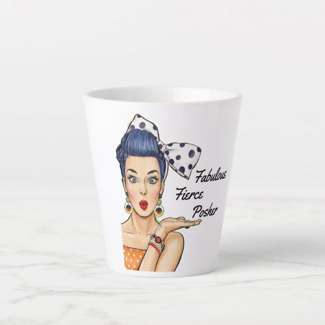 Fabulous Fierce Posher - Poshmark Latte Tasse (Vorderseite)